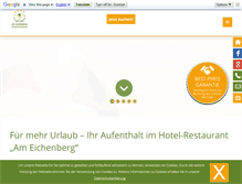 Tablet Screenshot of hotel-am-eichenberg.de